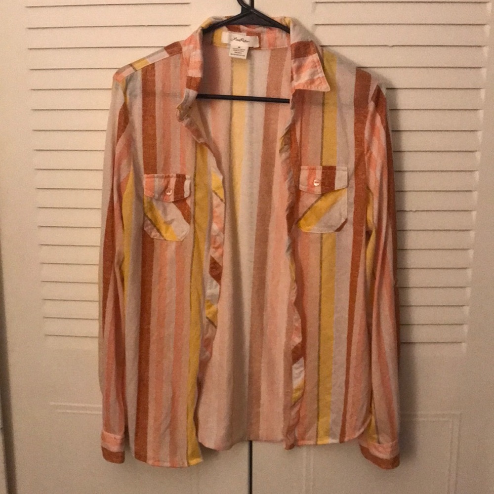 Love potion stripe long sleeve button up size medium